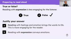 Reading aloud a persuasive letter Instructional Video