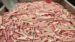 Candy Cane Ribbons Stock Footage