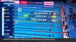 Summer McIntosh earns 4 golds, 1 bronze at world championships News Clip