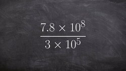 Finding the quotient for two numbers while in scientific notation Instructional Video