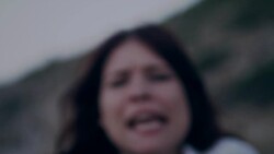 The couple that argues together stays together. Angry woman screaming at camera Stock Footage