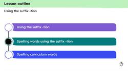 Using the suffix -tion Instructional Video