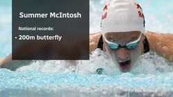 McIntosh shatters world swim records, including her own, in epic week News Clip