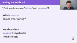 Spelling words with the suffix -al Instructional Video