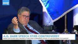In Controversial Speech AG Barr Criticizes His Own DOJ Prosecutors News Clip