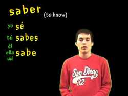 02 Spanish Lesson - Present: saber (to know) Instructional Video