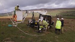 CLEAN : Engineers repair power lines after Storm Dudley hits Britain News Clip
