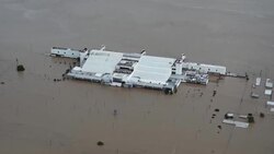 CLEAN : AERIAL SHOTS: severe flooding caused by Iota in northern Honduras News Clip