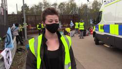 Police attempt to remove climate activists blocking Faslane nuclear base News Clip