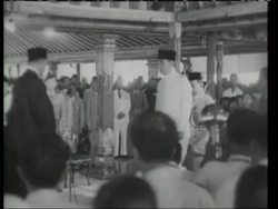 Ceremony as Indonesia becomes independent, 1949 Stock Footage