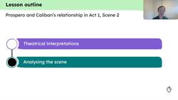 Exploring Prospero and Caliban's relationship in Act 1 Scene 2 of 'The Tempest' Instructional Video