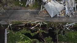 CLEAN : AERIAL SHOTS of damage caused by Hurricane Ida in Louisiana News Clip