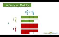 Solving Story Problems with Unlike Fractions Using Number Lines Instructional Video