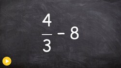 Subtracting a whole number from a fraction Instructional Video