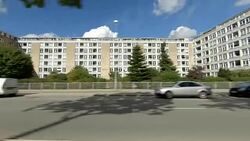 Copenhagen V synched series left side driving studio process plate background Stock Footage