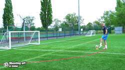 Kicking - (Soccer) Shooting off a cone Instructional Video