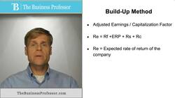 Build Up Method - Business Valuation Instructional Video