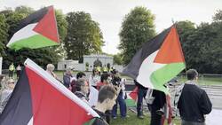 Pro-Palestinian protesters demonstrate outside the US Ambassador's residence in Dublin News Clip
