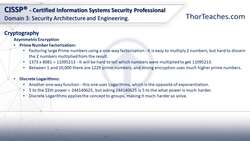 CISSP® Certification Domain 3: Security Architecture and Engineering Video Boot Camp for 2022 - Asymmetric encryption Instructional Video