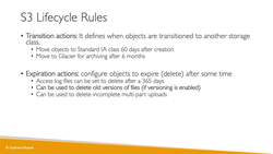 AWS Certified Data Analytics Specialty 2021 - Hands-On! - Amazon Simple Storage Service (Amazon S3) Lifecycle Rules Instructional Video
