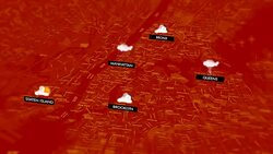 Weather Forecast on New York City Map Stock Footage