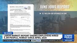 Hot jobs market cools off slightly, US jobs fell in June News Clip