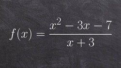 Learn how to graph a rational function with a oblique asymptote Instructional Video