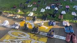 Mothers Against Genocide protest outside RTE headquarters in Dublin News Clip