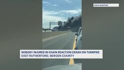Tractor-trailer, ice cream truck burn after East Rutherford crash News Clip