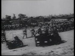 Allied HQ in UK, mobilisation of US paratroopers before Normandy Invasion Stock Footage