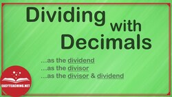 Dividing with Decimals: Divisor & Dividend | EasyTeaching Instructional Video