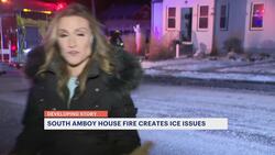 Firefighters battle flames and freezing temperatures in South Amboy house fire News Clip
