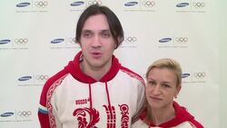 CLEAN : Russian figure skaters celebrate best mome News Clip