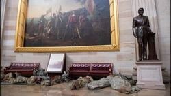 CLEAN : National Guard members inside the US Capitol News Clip