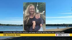 Community vigil held for mother and baby killed by falling tree on Vancouver Island News Clip