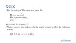 PySpark and AWS: Master Big Data with PySpark and AWS - Quiz (Map) Instructional Video