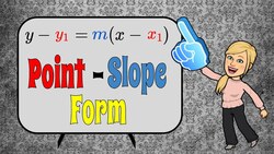 Using Point-Slope Form to Write the Equation of a Line Instructional Video