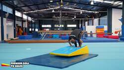Elementary gymnastics - Wedge - 5 forward roll to shape Instructional Video