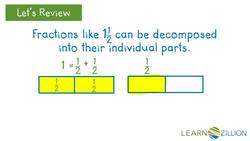 Subtracting Mixed Numbers Using Fraction Bars Instructional Video