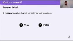 Identifying the features of a recount on a school trip Instructional Video