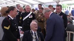 Britain's Prince Charles, Prince of Wales and Camilla, Duchess of Cornwall meet veterans at commemoration ceremony of 75th D-Day News Clip