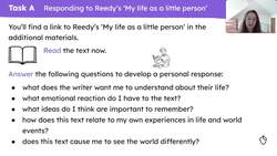 Considering and analysing the use of anecdotes in a non-fiction text Instructional Video