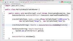 Java Programming for Complete Beginners - Java 16 - Step 13 - Executor Service - Wait for Only the Fastest Task Using invokeAny Instructional Video