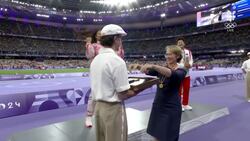 Canadian flag rises at Stade de France for Olympic women's hammer throw champion Camryn Rogers Instructional Video