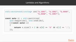 Mastering C++ Standard Library Features [Video] - Lambdas and the Standard Library Instructional Video