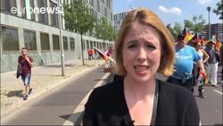 Thousands descend onto Berlin streets in rival political rallies News Clip