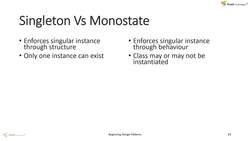 Creational Design Patterns in Modern C++ - Singleton Versus Monostate Instructional Video