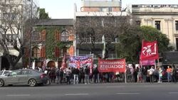 CLEAN : Argentinians protest in support of Iranian women News Clip