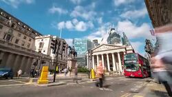 Time-lapse: Businessman Crowd at Social Stock Exchange Bank Station downtown in London England UK Stock Footage