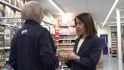 Liz Kendall visits a B&M store in Bedford News Clip